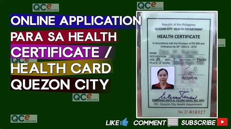 health card requirements quezon city|How to Get a Health Certificate .